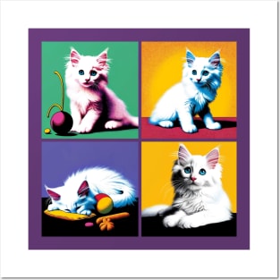 Turkish Angora Pop Art - Cute Kitties Posters and Art